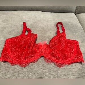 Victoria's Secret Vibrant Red Lace Bra